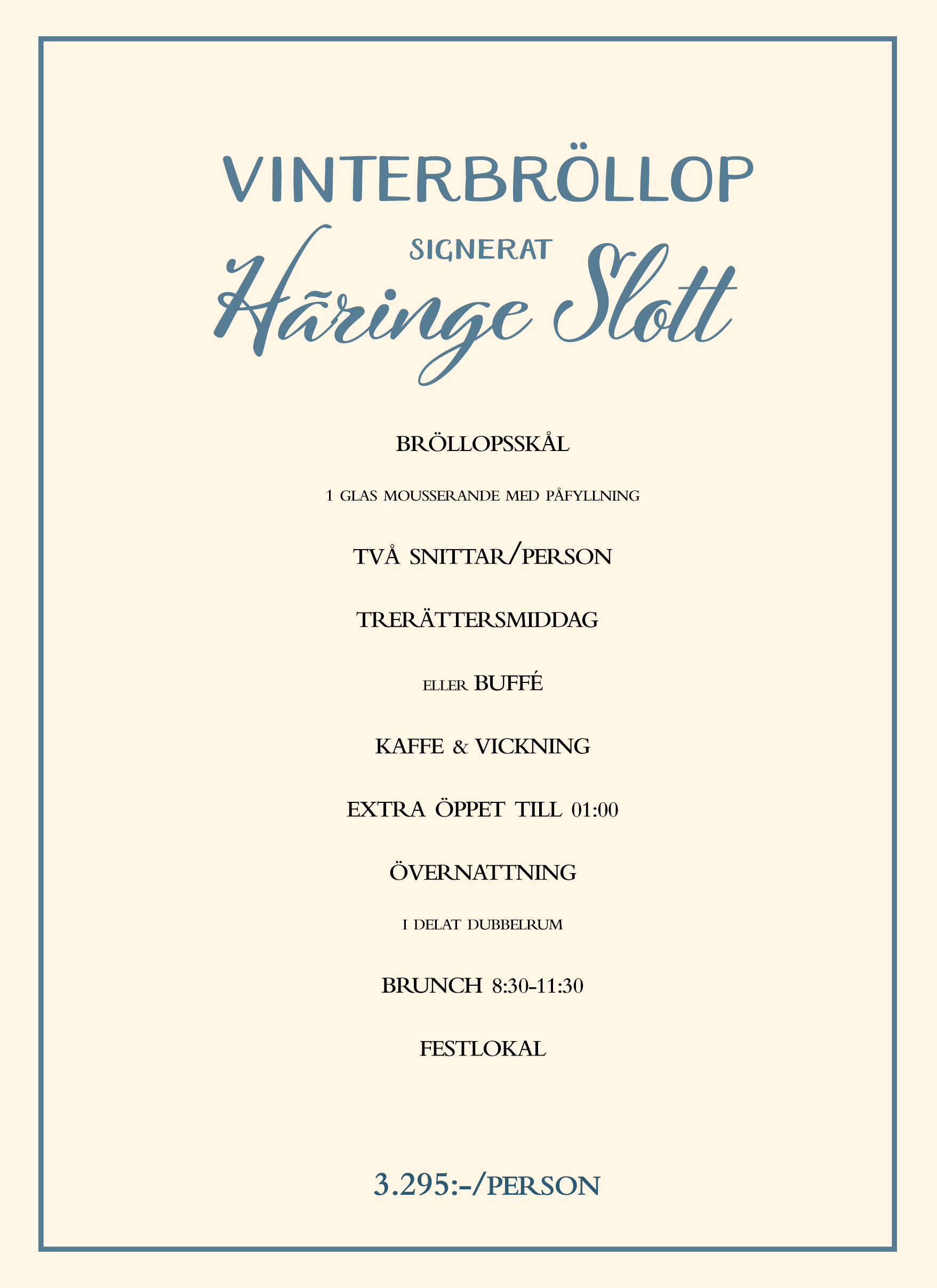 Bröllopspaket vinter