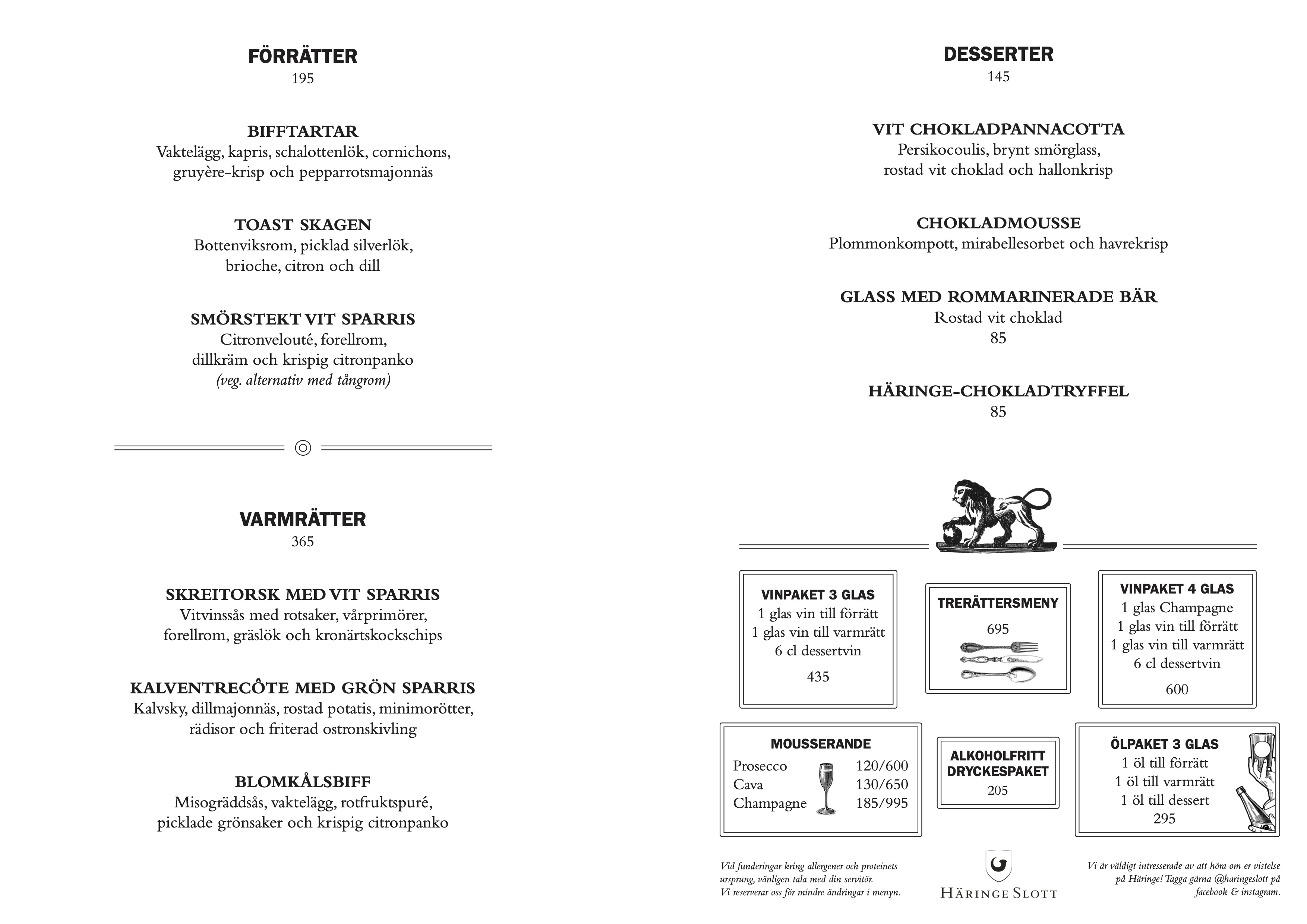 A la carte kväll svenska